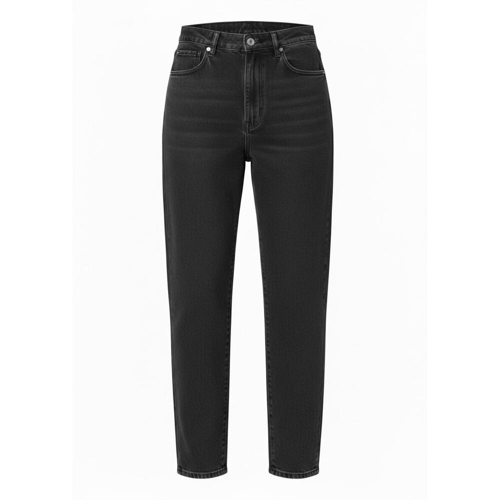 RIO Vintage 90s Mom Jeans | Washed Black | Ankle Zippers | Size 7/8